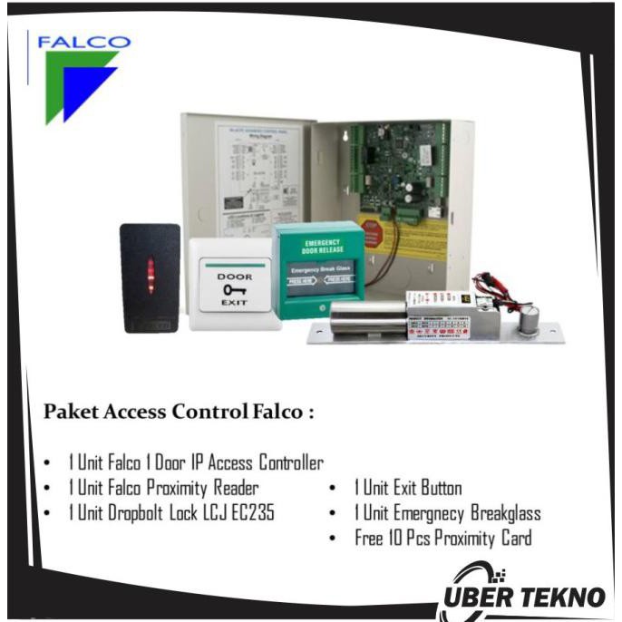 Jual Falco Access Control Paket Single Door Pintu Kaca Shopee