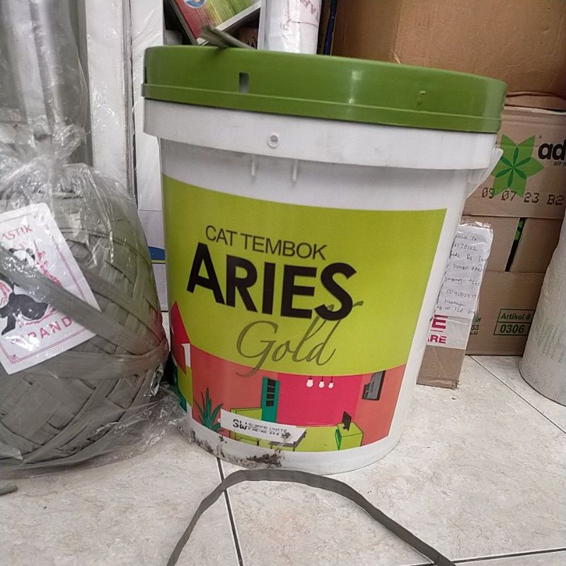 Jual Cat Aries Gold. cat tembok Avian termurah 18 kg net. aries gold 1