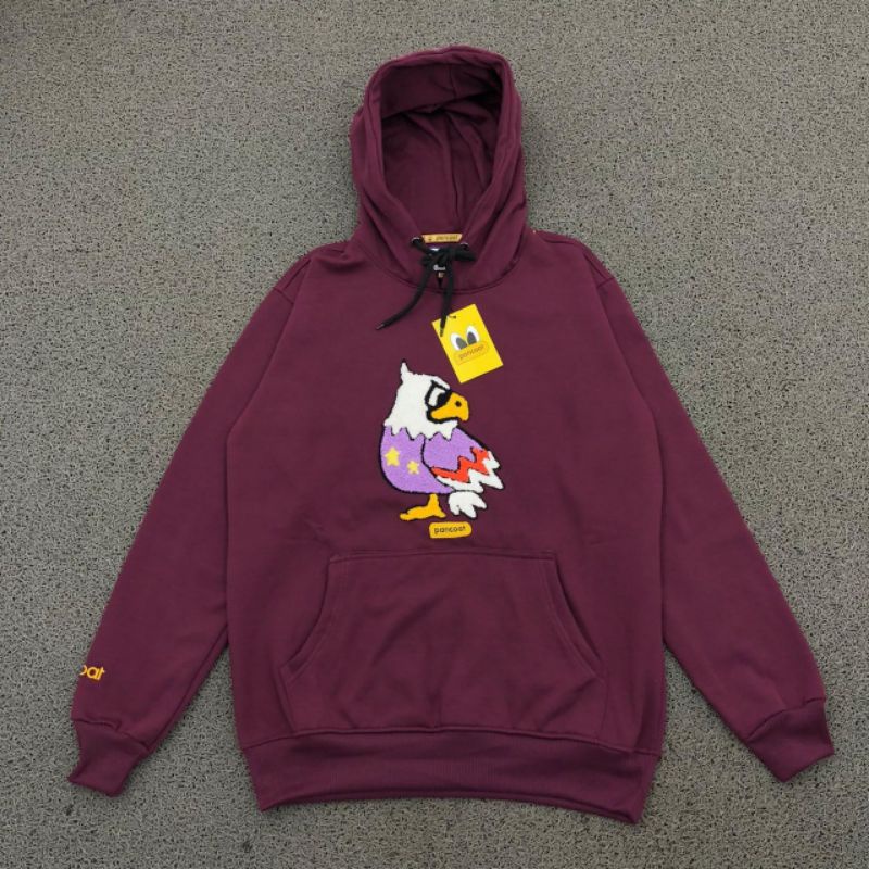 HOODIE PANCOAT GREY MACAN BORDIR FULL TAG LABEL HIGH QUALITY CASUAL HYPE  FASHION PRIA