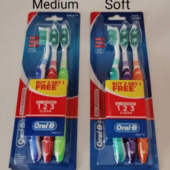 Jual ORAL B SIKAT GIGI PAKET HEMAT ISI 3 PCS. | Shopee Indonesia