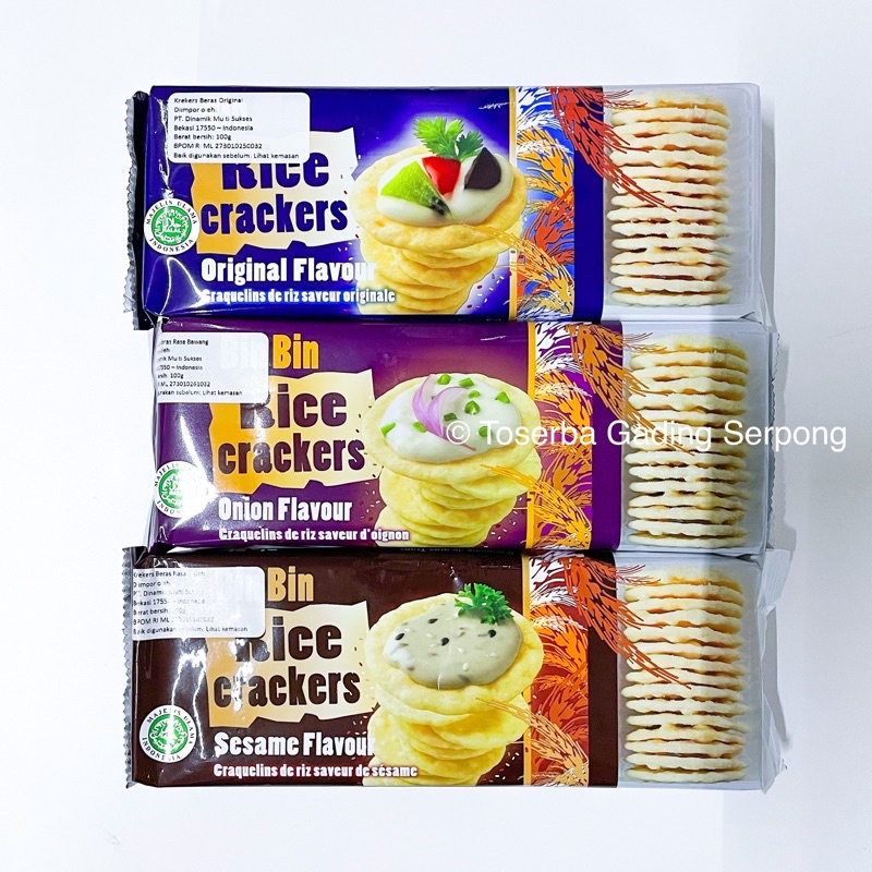 Jual Bin Bin Rice Crackers biskuit 100gr | Shopee Indonesia