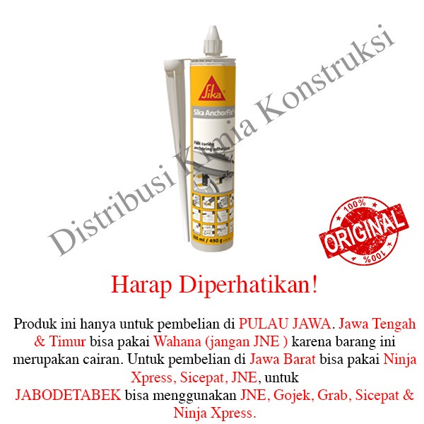Jual Chemical Anchor Sika AnchorFix 1 / lem beton / lem angkur Shopee