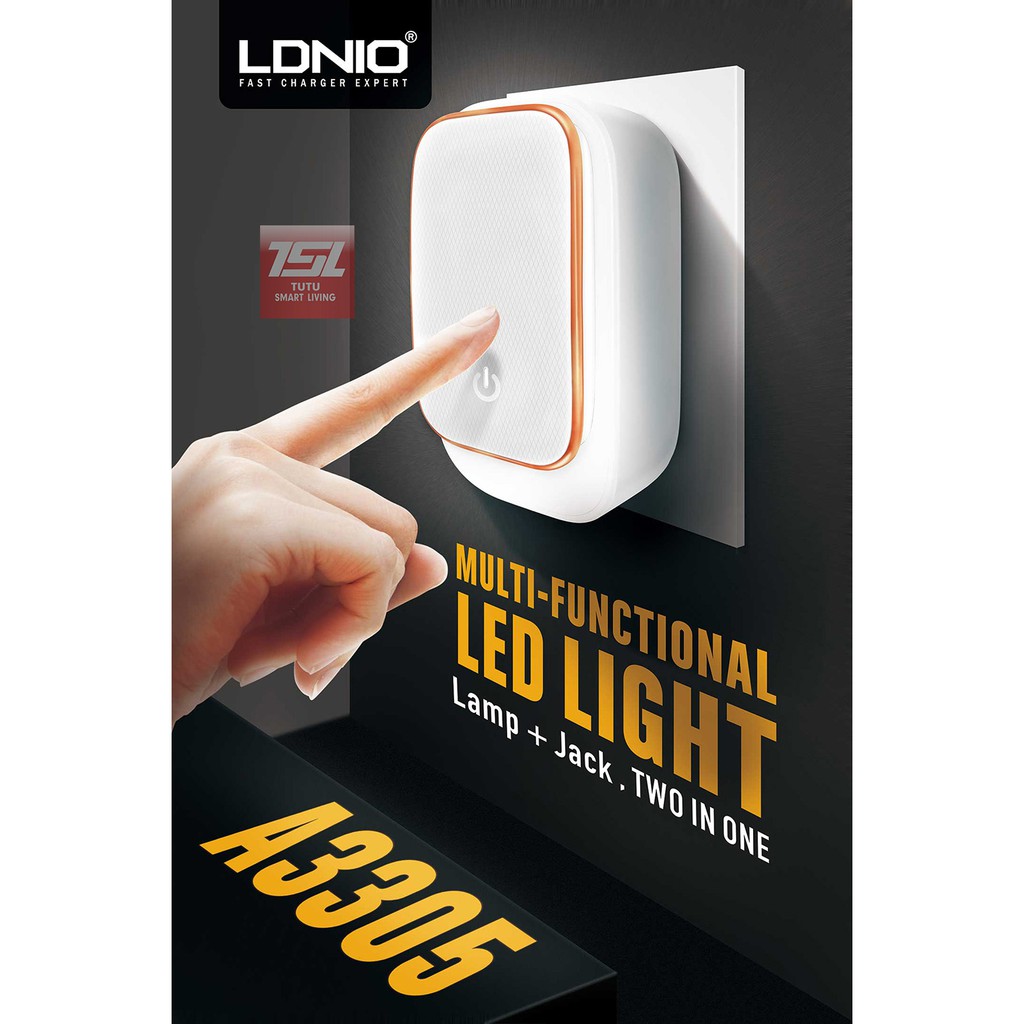Jual LDNIO A3305 3 USB Port 3.4A Charger Lampu LED Hemat Energi Touch ...