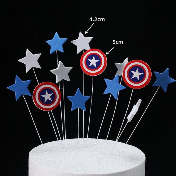 Jual Figure Captain America 2 Bahan Kue 10cm Kue Birthday DEKORASI KUE