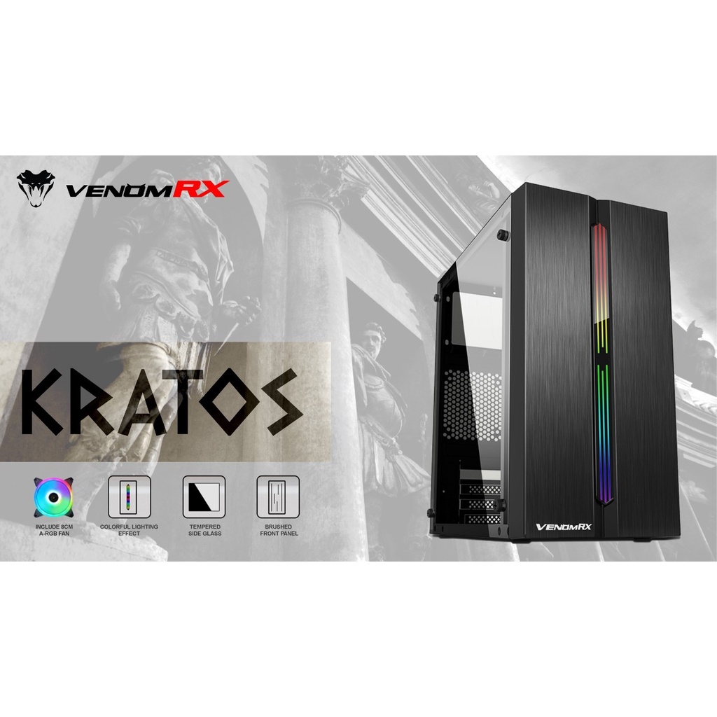 Jual VENOMRX KRATOS - RGB MATX Temper Glass VENOM RX CASING KOMPUTER ...