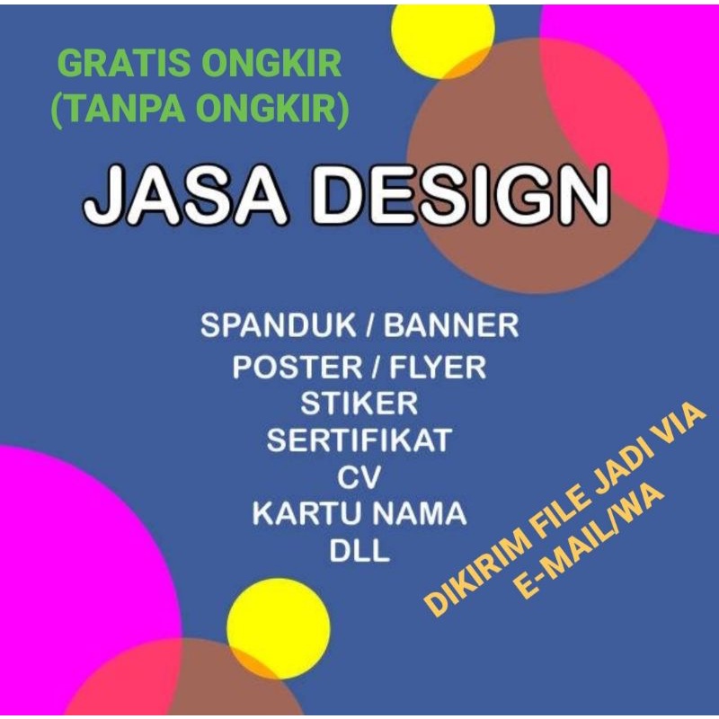 Jual Jasa Design Disain Spanduk Banner Poster Sertifikat Kartu Nama Cv Stiker GRATIS