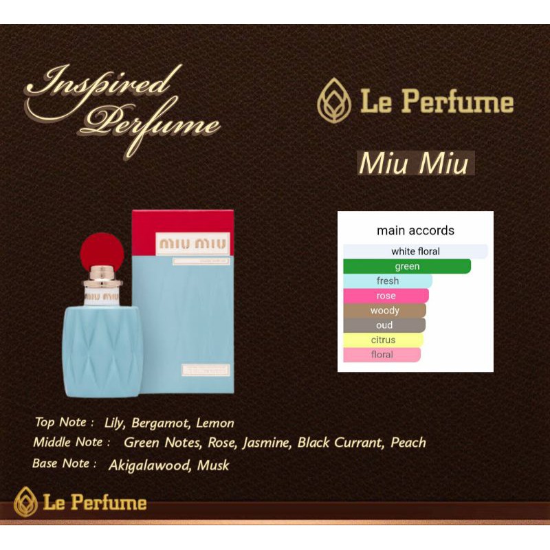 Miu miu perfume cheap notes