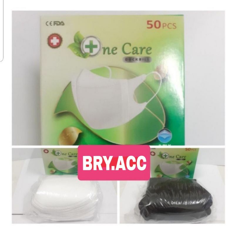Jual Duckbill Masker Onecare Isi 50Pcs 3Ply Earloop-Garis Hidung ...