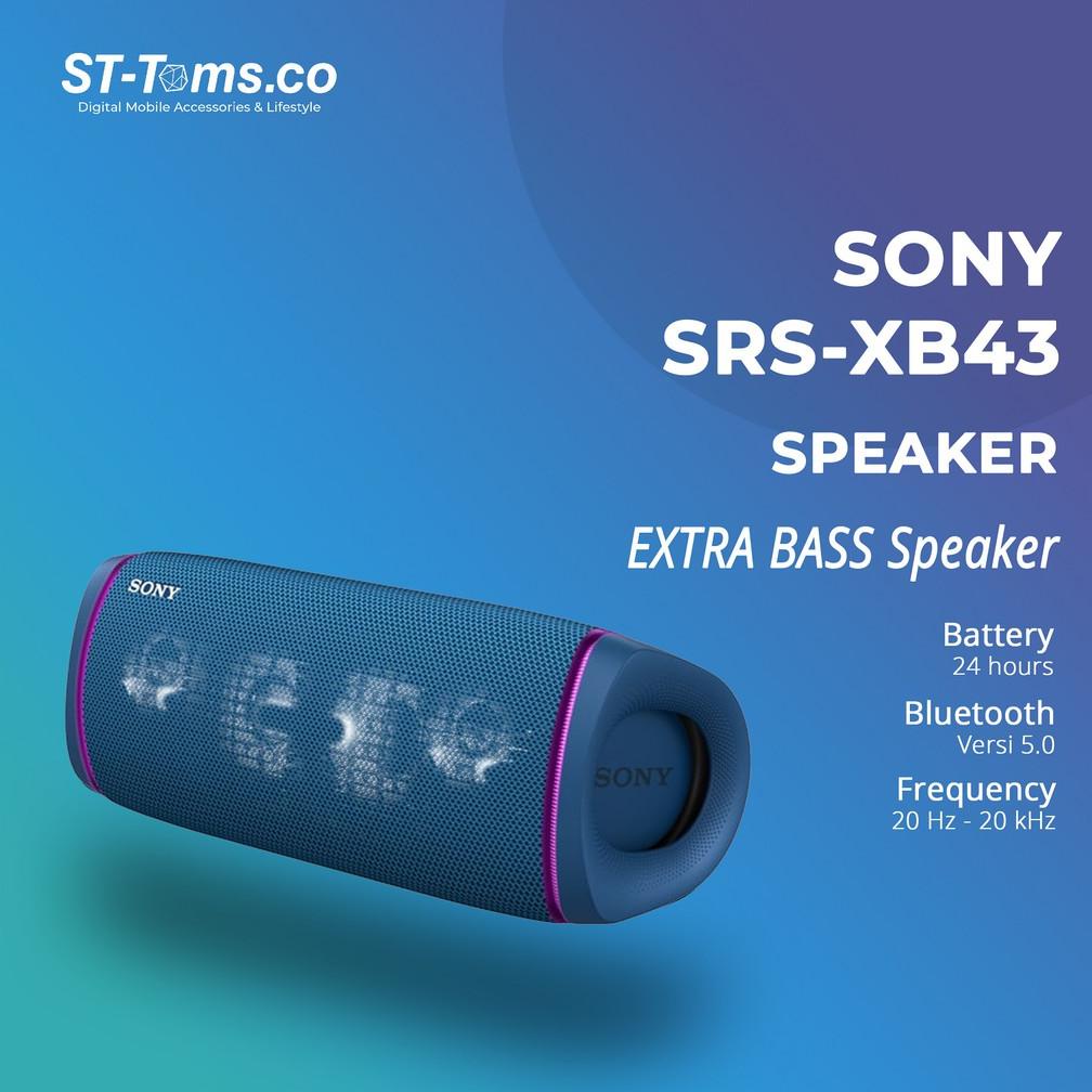 Jual Sony SrsXb43 / Srs Xb43 Extra Bass Portable Bluetooth Speaker
