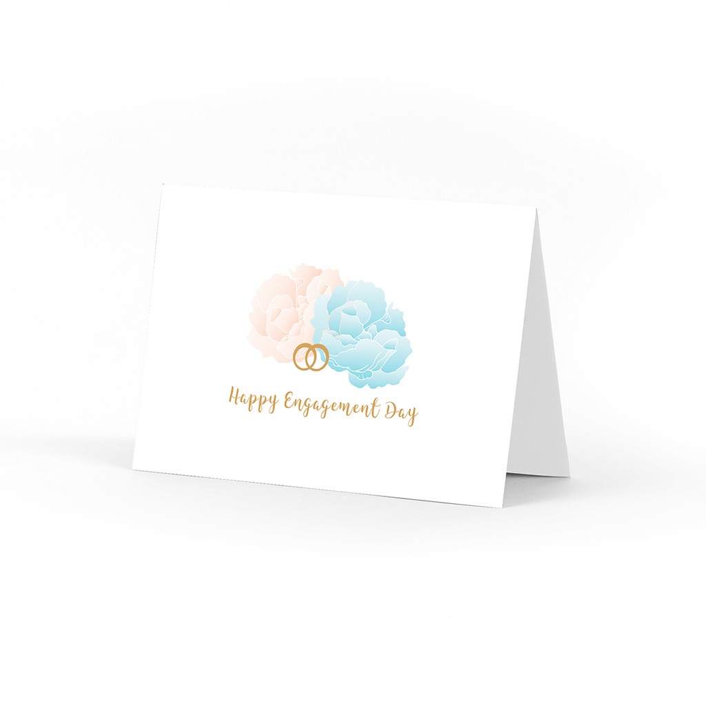 Jual Flowerhouse Happy Engagement Day Greeting Card Kartu Ucapan