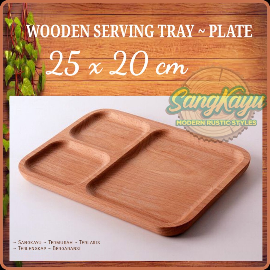 Jual Nampan kayu jati mahoni Wood serving tray kayu piring nampan saji