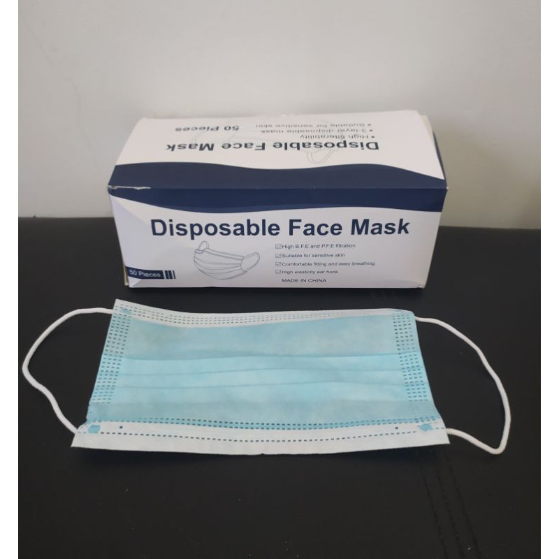 Jual ~Masker Kesehatan 3 Ply Earlop 1 Dus= 50 pcs | DISPOSABLE MASKER ...