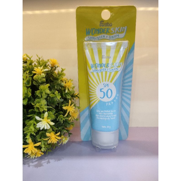 Jual Fanbo Wonder Skin Sunscreen & Serum spf 50PA++++ 30gr | Shopee ...