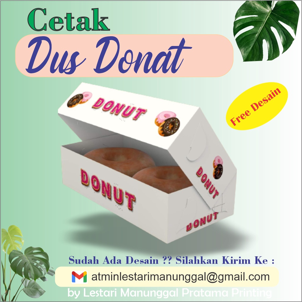 Jual CETAK DUS DONAT CUSTOM / BIKIN DUS DONAT CETAK NAMA / TULISAN ...