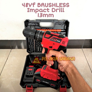 Jual Cordless Drill Battery 48v Brushless 13mm Set JLD Mesin Bor