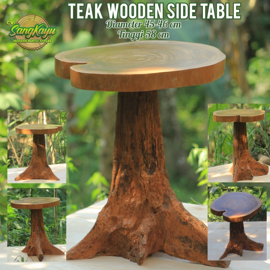 Jual Meja kayu jati unik amazing teak wood wooden table Coffee table ...