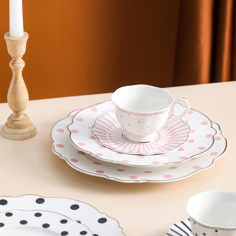 Jual Dining Dot Series Ceramic Plate Cup / Piring Makan Cangkir ...