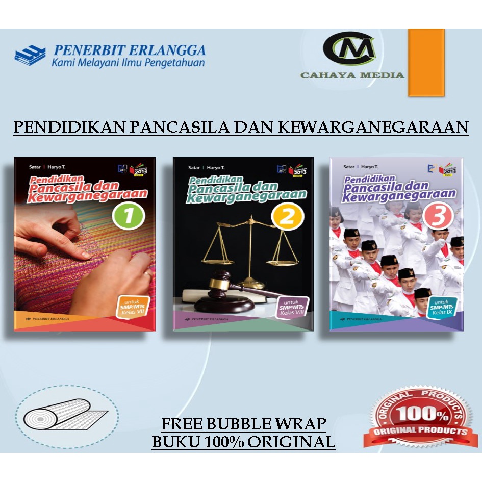 Jual Buku Pendidikan Pancasila Dan Kewarganegaraan Kelas 7 8 9 Smp