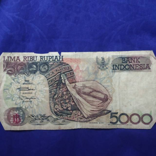 Jual Uang Kuno 5000 Rupiah Sasando Tahun 1992 Shopee Indonesia