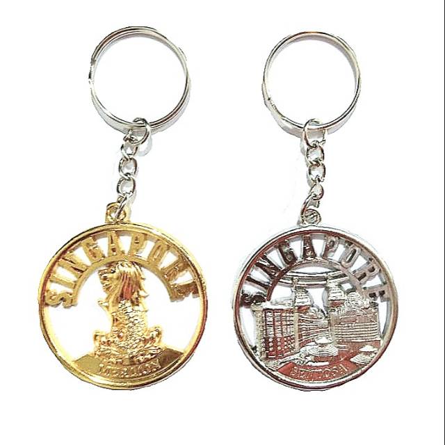 Universal Studios Gold Tone Spinning Keychain