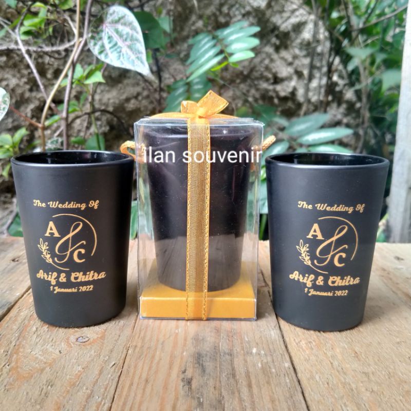 Jual Souvenir Gelas Jamu Hitam Shopee Indonesia 8585