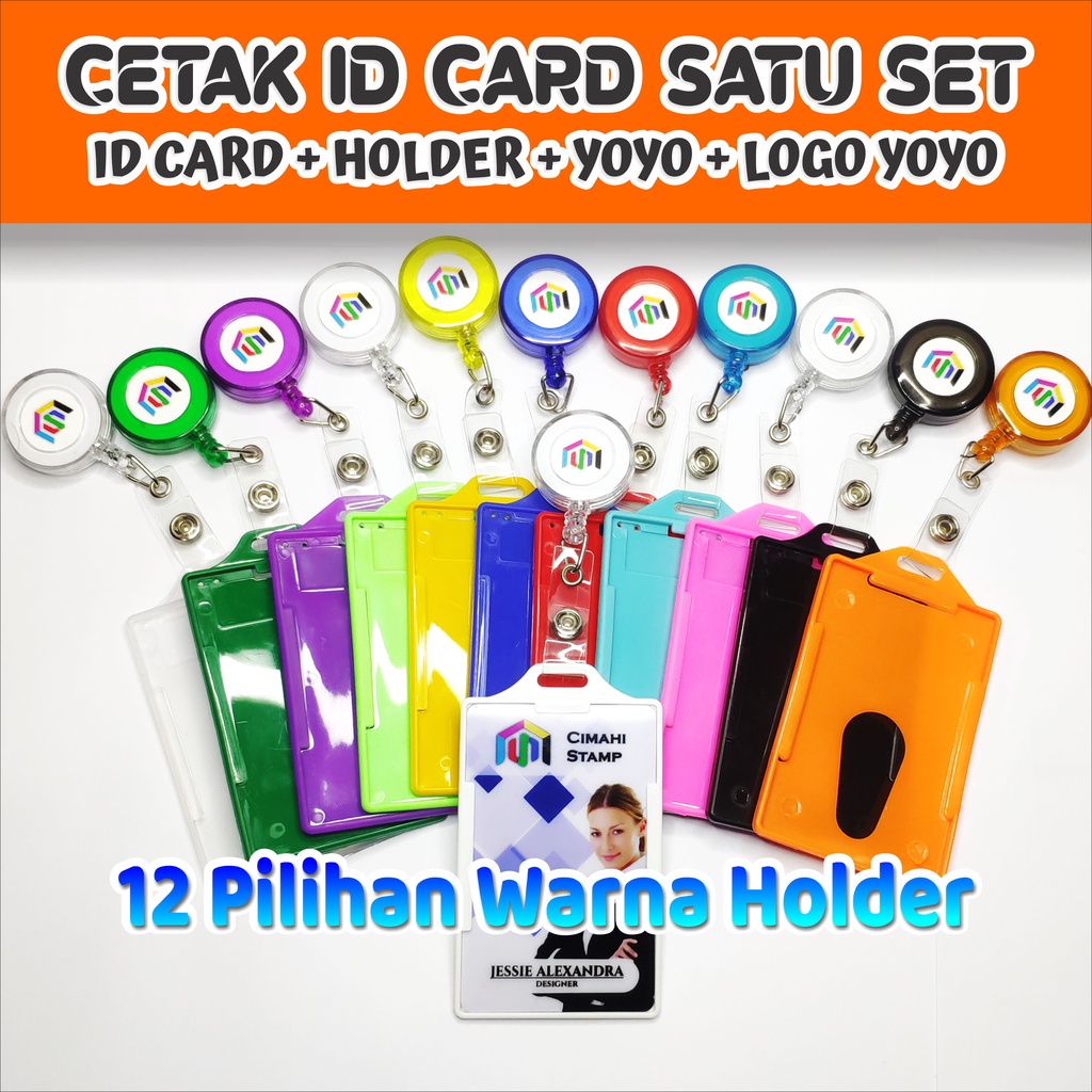 Jual CETAK ID CARD SATU SET ( ID CARD, HOLDER, YOYO, LOGO YOYO) Shopee Indonesia