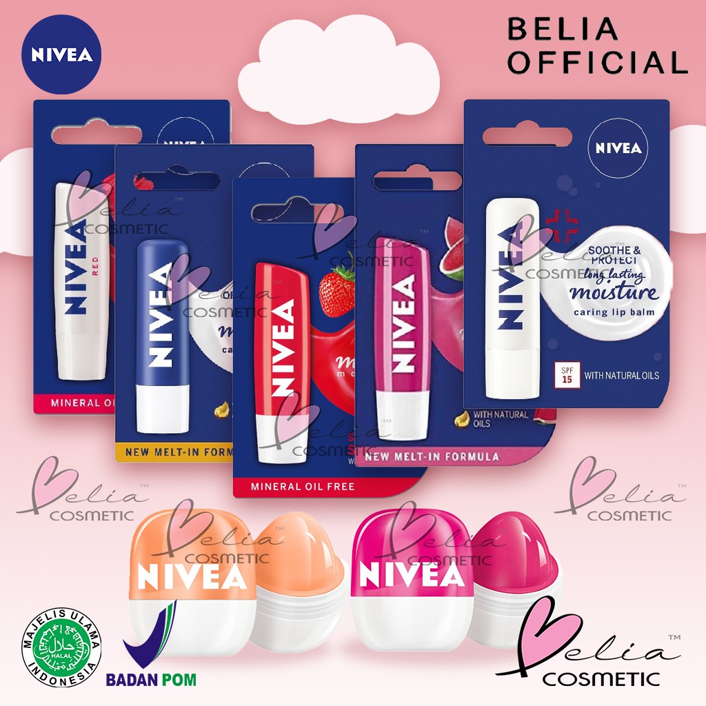 Jual BELIA NIVEA Lip Care | Lip Balm | Lip Ball | Original Care ...