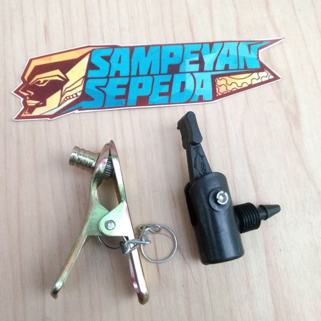 Jual Adaptor Cop Pompa Angin Cop Kumpo Set Double Japit Plastik Besi ...