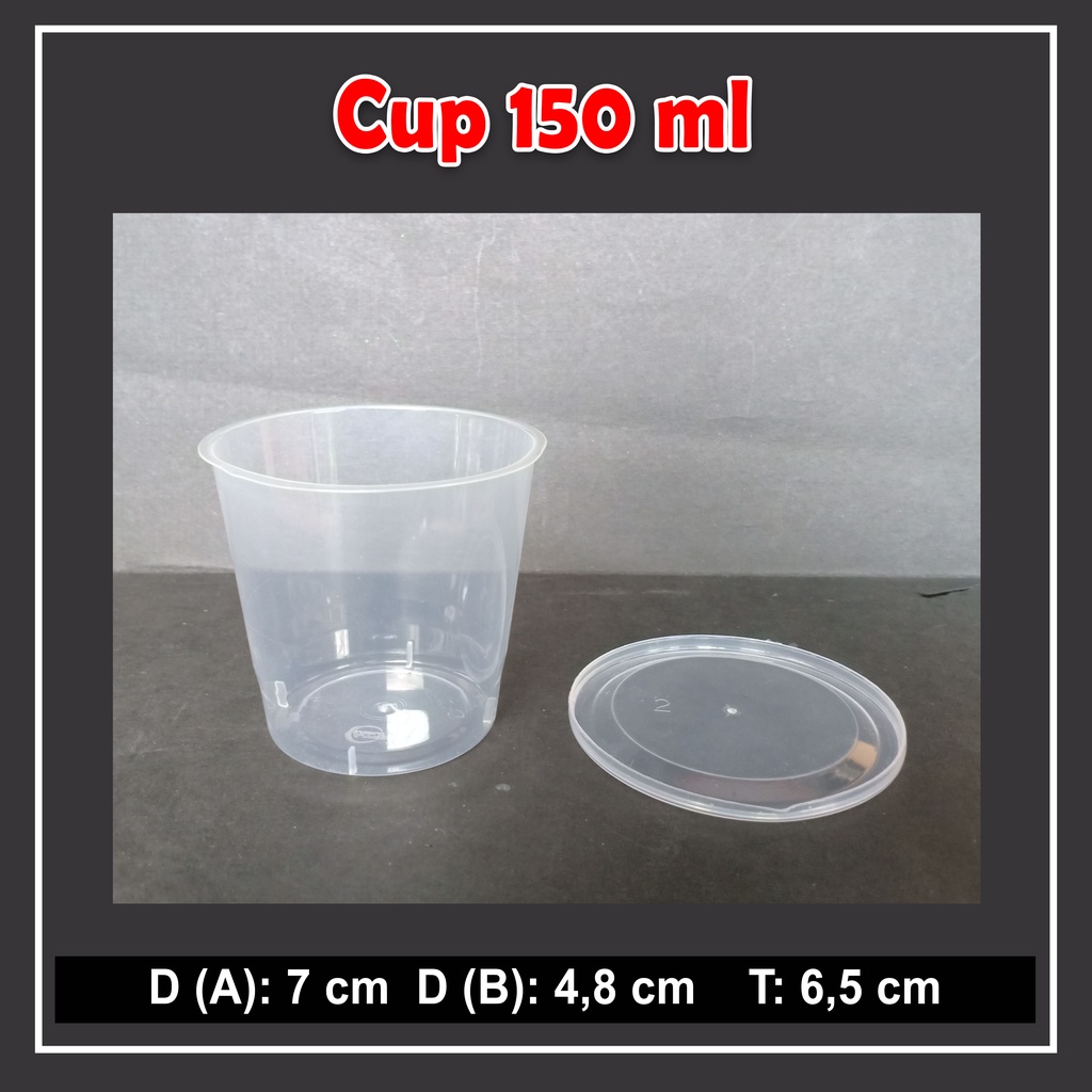 Jual Isi 50 Pcs Thinwall Cup Plastik Puddingselai Tutup 150 Ml Shopee Indonesia 2963