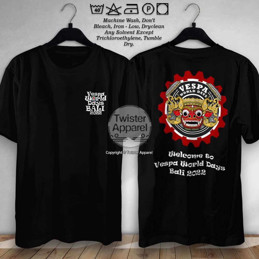 Jual Kaos Vespa World Days Bali 2022 VWD 22 Baju Distro Club