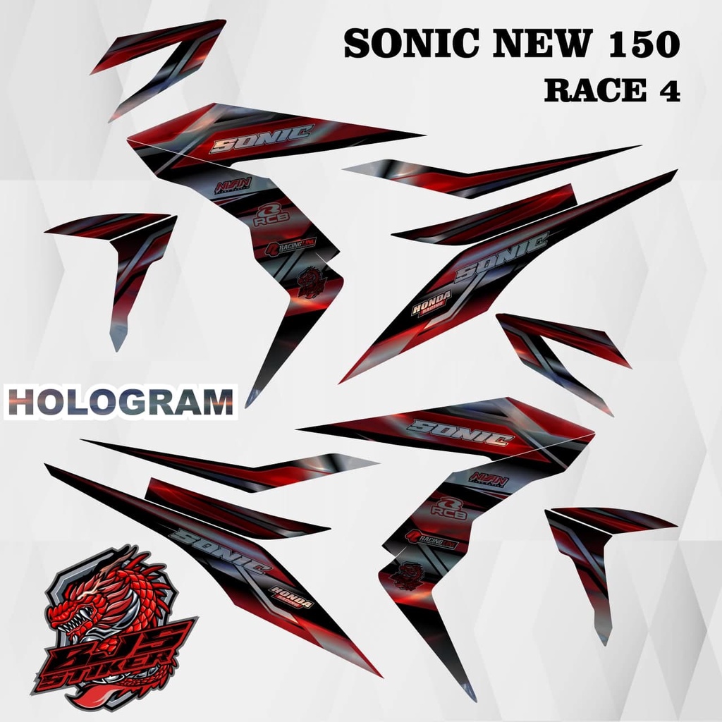 Jual Striping sonic new 150 cc - Stiker Decal HOLOGRAM honda sonic 150 ...