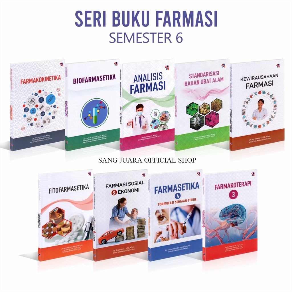 Jual Buku Pendidikan Farmasi Semester 6 Farmakokinetika Biofarmasetika ...