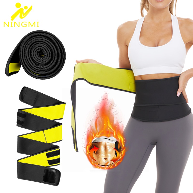 NINGMI Waist Trainer Belt for Women Sauna Slimming Belt Fat