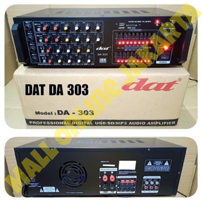 Jual power ampli dat da303 bluetooth amplifier mixer da 303 karaoke ...
