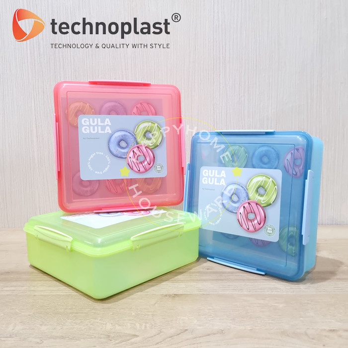 Jual Technoplast Gula Gula Big Box Food Container|Tempat Kue Serbaguna ...