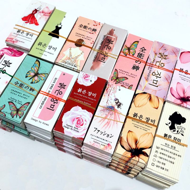 Jual hangtag 4x9 label baju korea jepang hang tag handtag hantag ...
