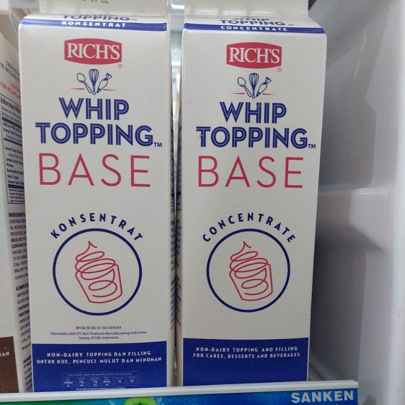 Jual rich whip topping base konsentrat 1ltr Shopee Indonesia