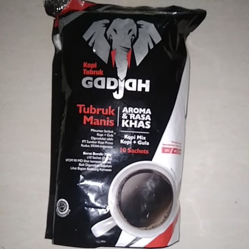 Jual KOPI TUBRUK MANIS GADJAH KOPI MIX GULA isi 10 sachet 25 g