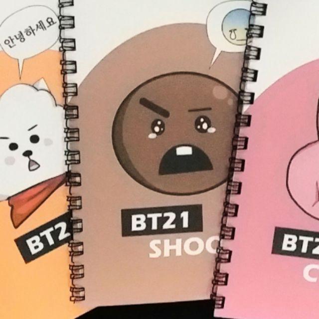 Jual Buku catatan notes diary bt21 notebook kpop chimmy tata cooky mang ...