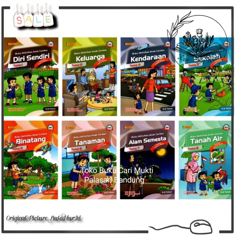 Jual Paket Buku Paud/TK Aktivitas Anak Cerdas Usia 5-6 Tahun ( 1 Paket ...