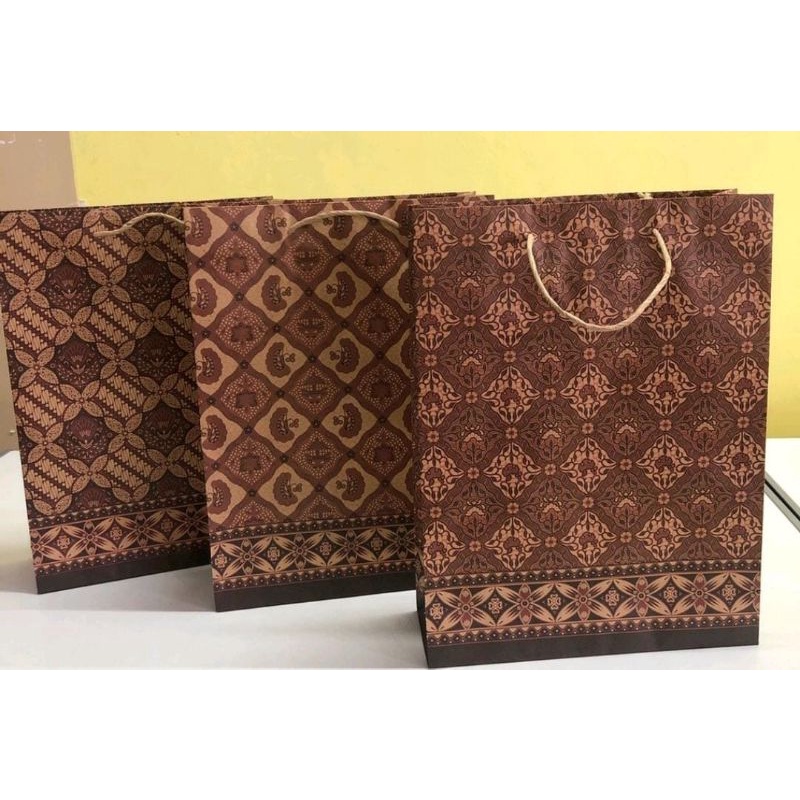 Jual Paper Bag Motif Batik Kraft Small Kiky Shopee Indonesia