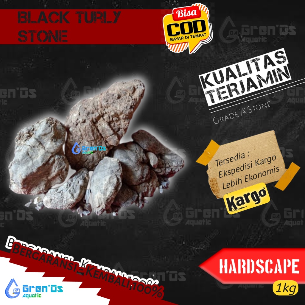 Jual Batu Black Turly Stone Hardscape Aquascape Aquarium | Shopee Indonesia