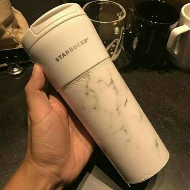Jual TUMBLER STARBUCKS MARBLE HITAM PUTIH LIMITED EDITION !!! Shopee