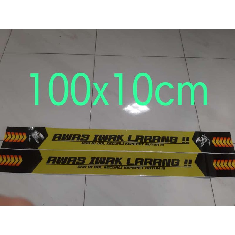 Jual sticker anti air lis atas akuarium\ stiker iwak galak | Predator ...