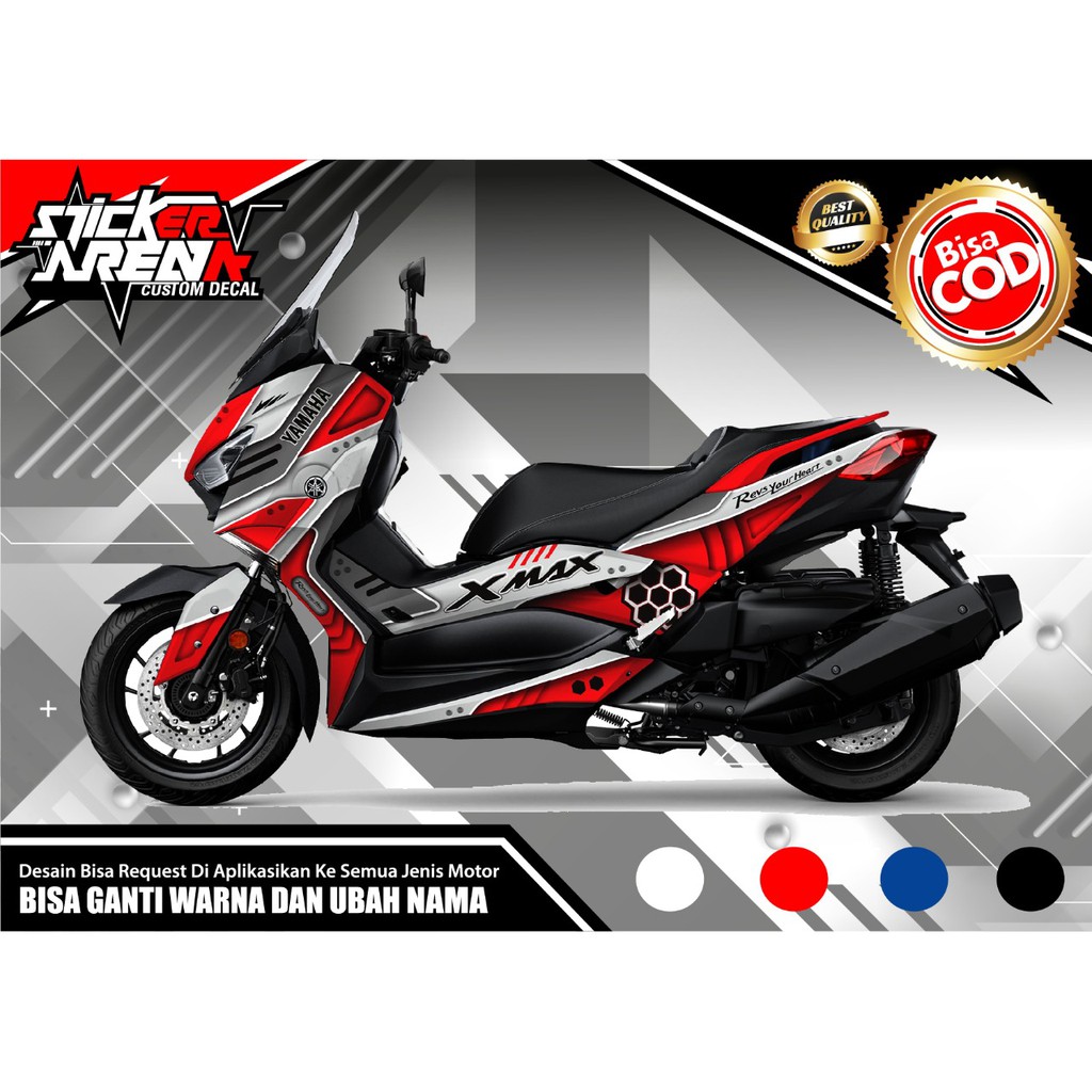 Jual Sticker decal full body Yamaha XMAX Merah Putih | Shopee Indonesia