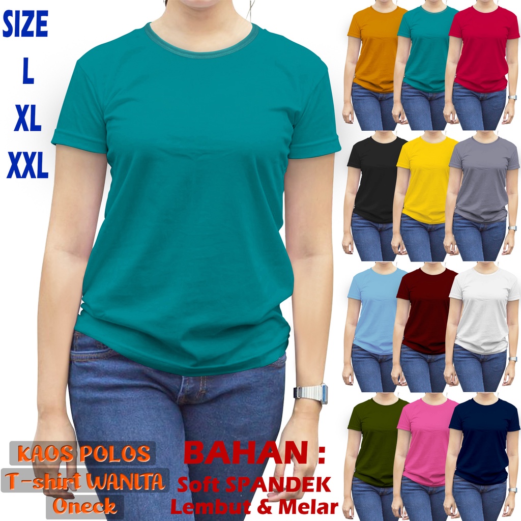 Jual Kaos Polos Wanita Atasan Wanita Kaos Wanita Lengan Pendek