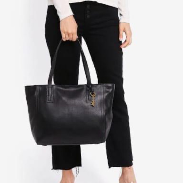 TAS FOSSIL EMMA TOTE BAG BLACK