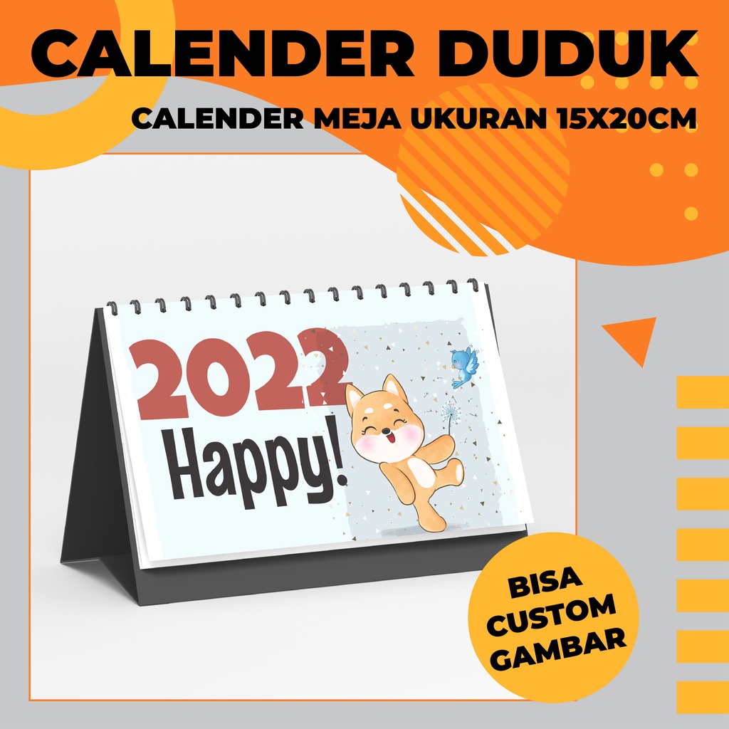 Jual Kalender Meja / Kalender Duduk Aesthetic Tahun 2022 - FREE Custom ...