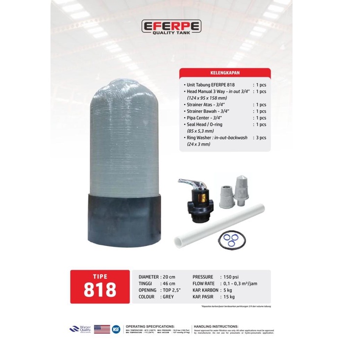 Jual Tabung Frp 0818 | Tabung Filter Air | Shopee Indonesia