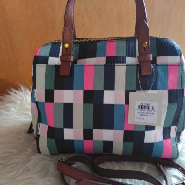Fossil rachel satchel bright multi shop
